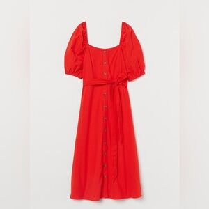 H&M Crêped Cotton Botton Down Dress- XXS
